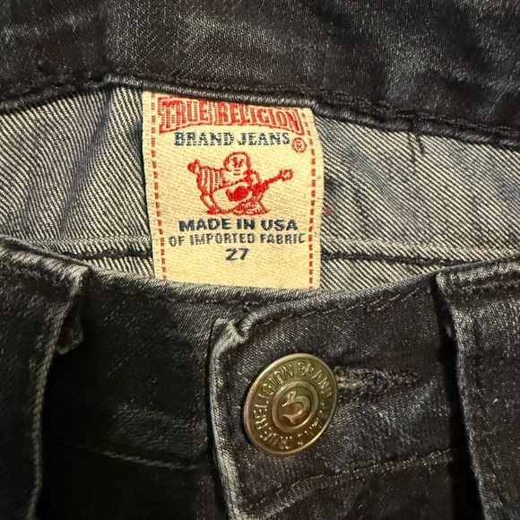 True Religion Dark Blue Flare Jeans Size 27 Y2K Retro Vintage Classic Pockets - Picture 8 of 16